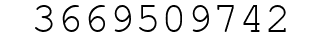 Number 3669509742.