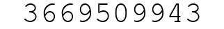 Number 3669509943.