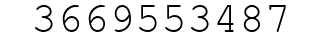Number 3669553487.