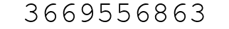 Number 3669556863.