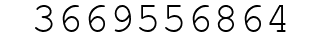 Number 3669556864.