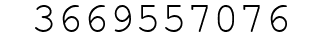 Number 3669557076.