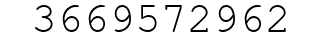 Number 3669572962.