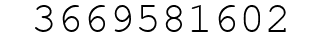 Number 3669581602.