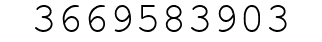 Number 3669583903.