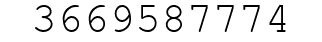 Number 3669587774.