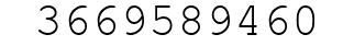 Number 3669589460.