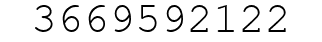 Number 3669592122.