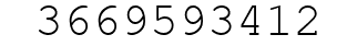 Number 3669593412.