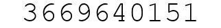 Number 3669640151.