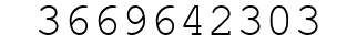 Number 3669642303.