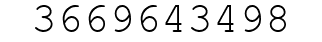 Number 3669643498.
