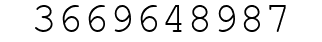 Number 3669648987.