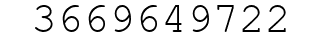 Number 3669649722.