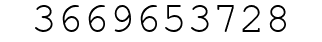 Number 3669653728.