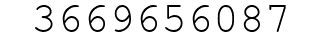 Number 3669656087.
