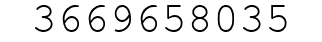 Number 3669658035.