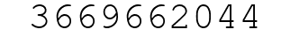 Number 3669662044.