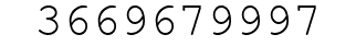 Number 3669679997.