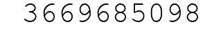 Number 3669685098.