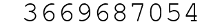 Number 3669687054.