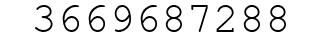 Number 3669687288.