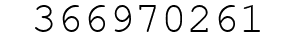 Number 366970261.