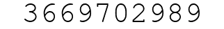 Number 3669702989.