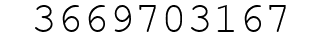 Number 3669703167.