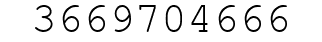 Number 3669704666.