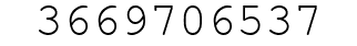 Number 3669706537.