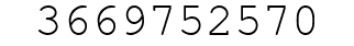 Number 3669752570.