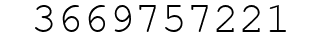 Number 3669757221.