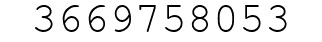 Number 3669758053.
