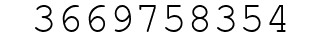Number 3669758354.