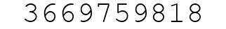 Number 3669759818.