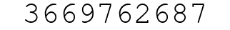 Number 3669762687.