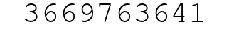 Number 3669763641.