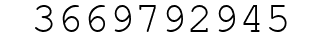 Number 3669792945.