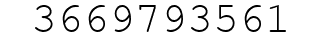 Number 3669793561.