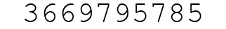 Number 3669795785.