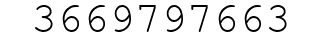Number 3669797663.