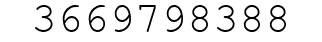 Number 3669798388.