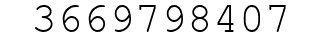 Number 3669798407.