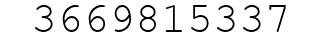 Number 3669815337.