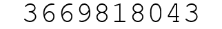 Number 3669818043.