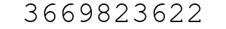 Number 3669823622.
