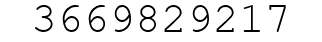 Number 3669829217.