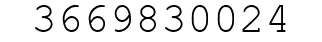 Number 3669830024.