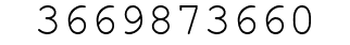 Number 3669873660.